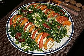 Mozzarella tricolore salat
